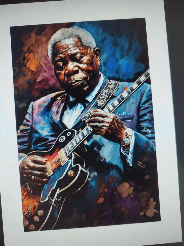 B B King Artwork Blues Music Art 