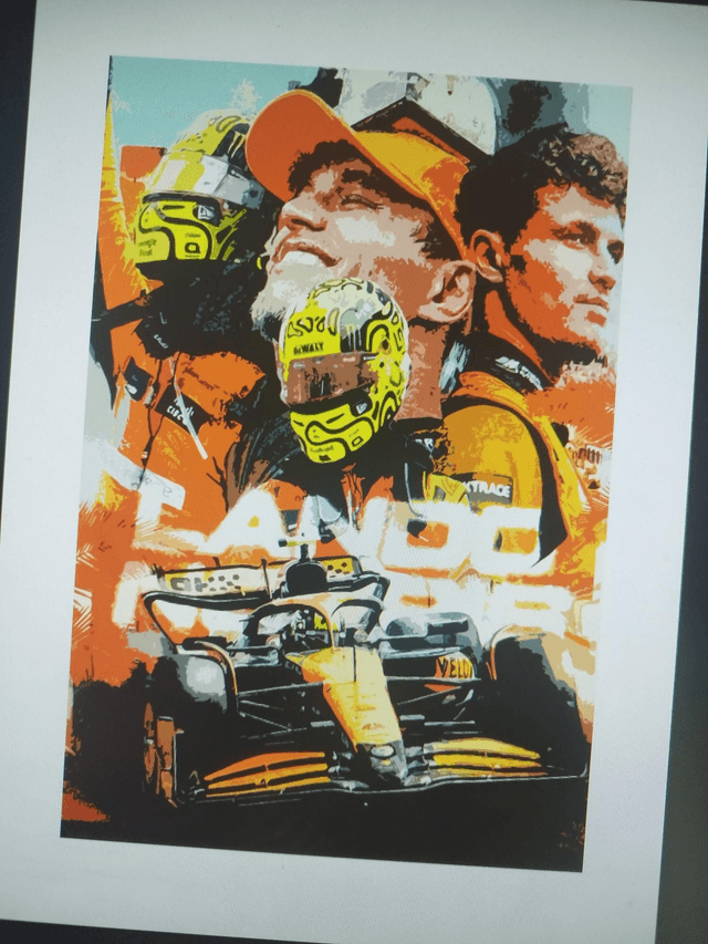 Lando Noris McLaren F1 Artwork Formula One Motorsport Art 