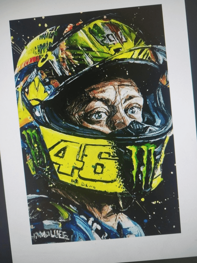 Valentino Rossi Artwork Moto GP Motorsport Art 