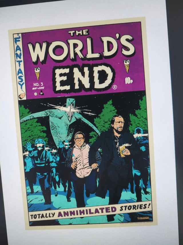 Worlds End Cornetto Trilogy Artwork Movie Art 