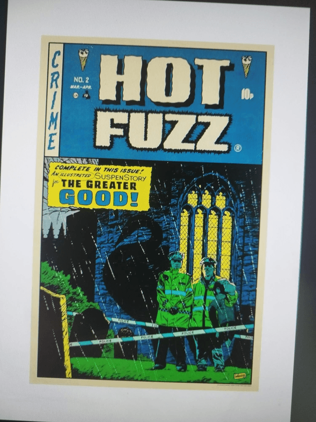 Hot Fuzz Cornetto Trilogy Artwork Movie Art 