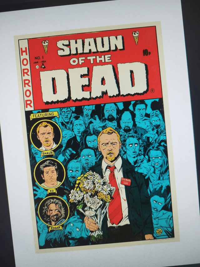 Shaun Of The Dead Cornetto Trilogy Artwork Movie Art 